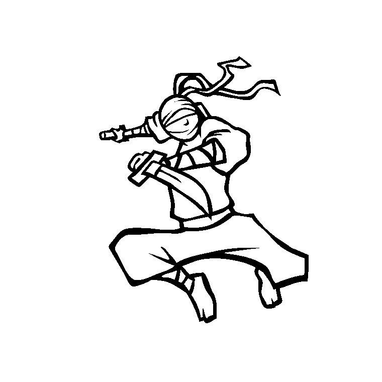 Un ninja en pleine action au cœur d'un paysage dynamique