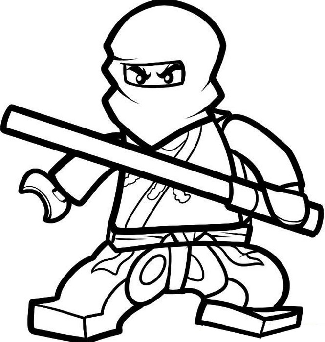 Scène de combat entre ninjas sur un fond de paysage urbain