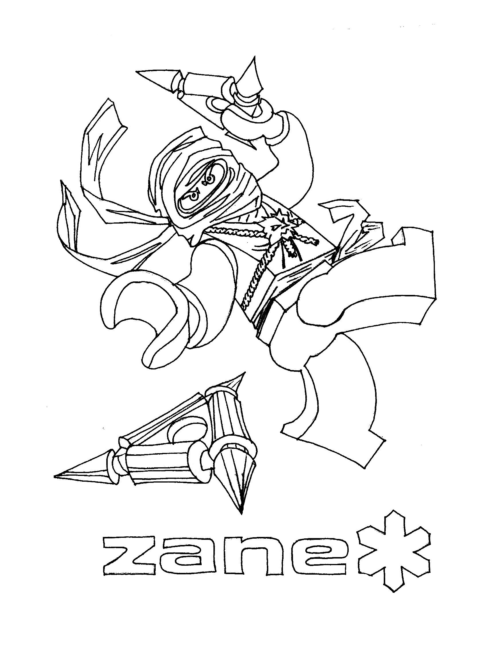 Scène de ninjago avec un ninja en plein combat