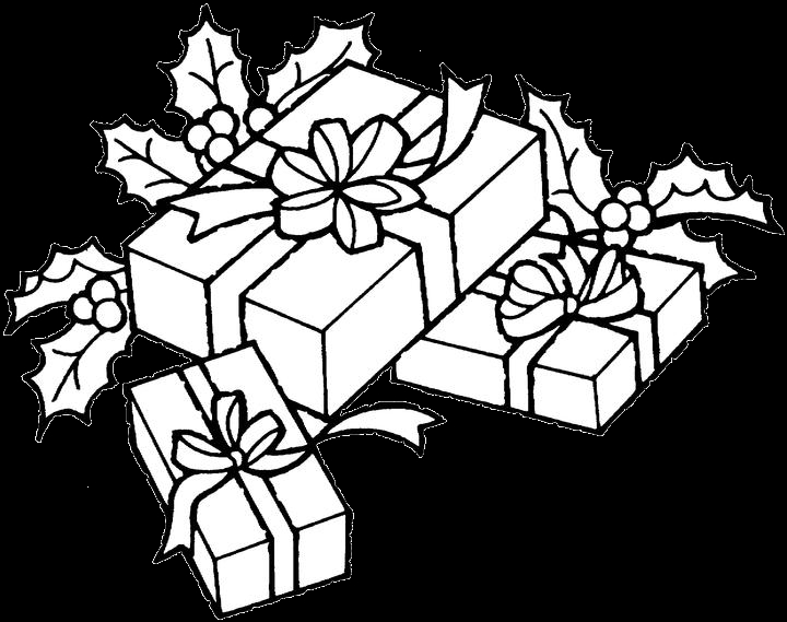 Un père Noël joyeux entouré de cadeaux sous un sapin décoré