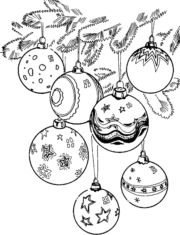 Coloriage de Noël avec un sapin, des cadeaux et un bonhomme de neige