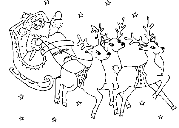 Un père Noël jovial entouré de cadeaux et d'un sapin