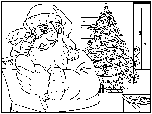 Un père Noël joyeux entouré d'animaux dans un décor hivernal