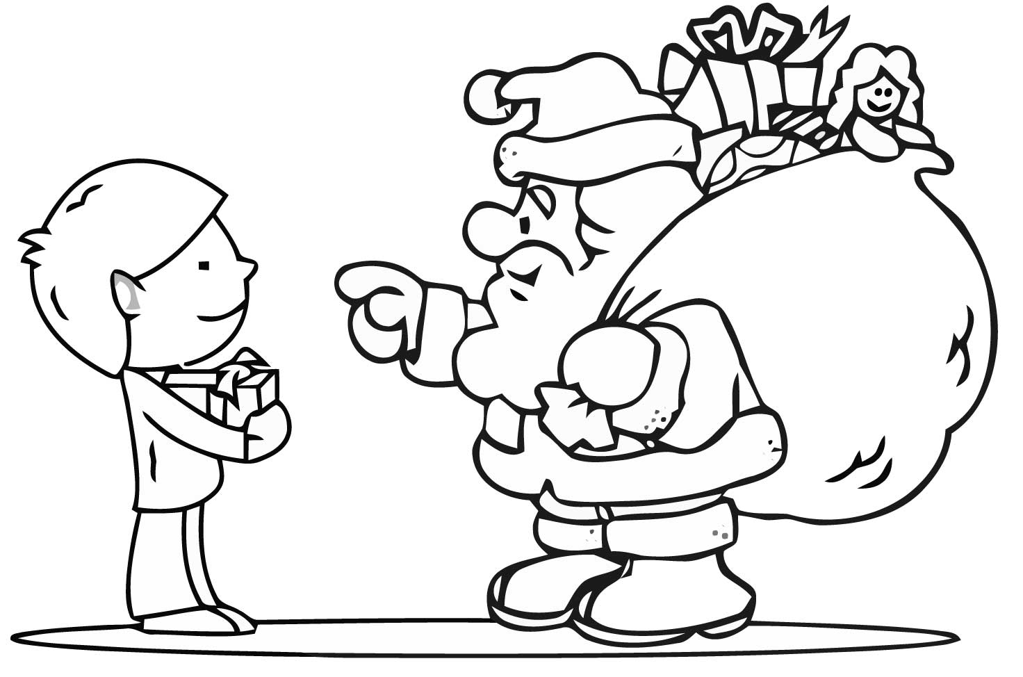 Une scène joyeuse de Noël avec des personnages et des décorations festives