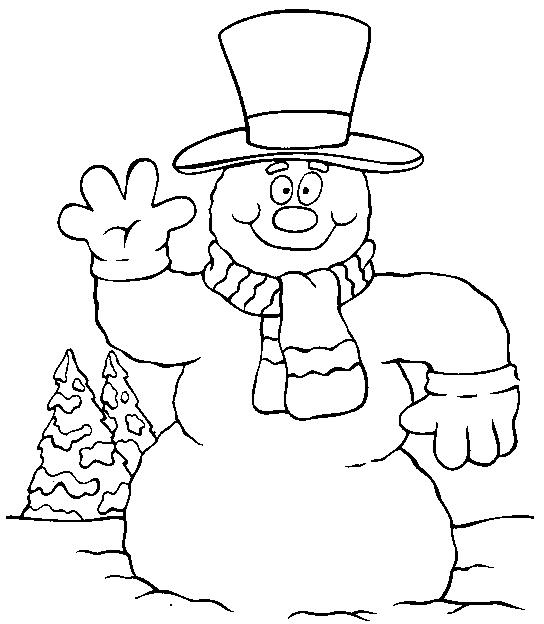 Scène de Noël avec un bonhomme de neige et des éléments festifs