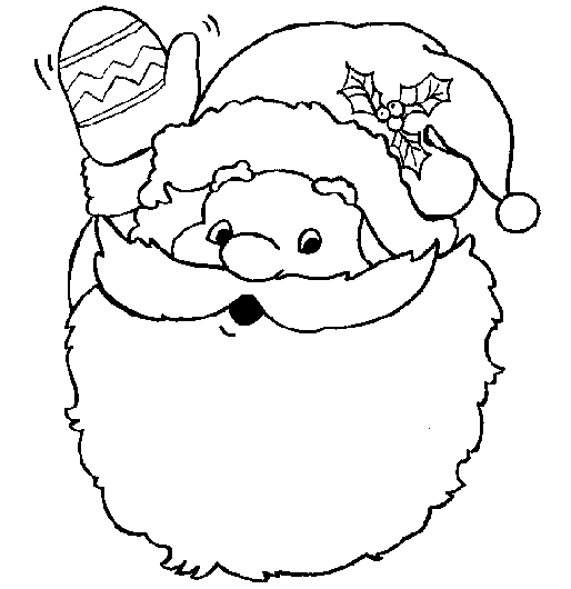 Scène de Noël avec un père Noël joyeux au milieu d'un décor festif
