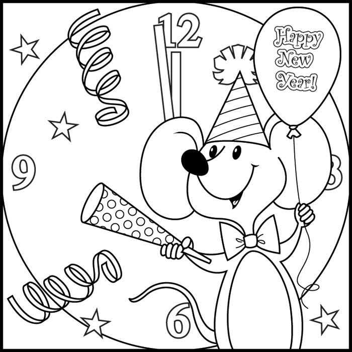 Scène de célébration du Nouvel An avec des éléments festifs