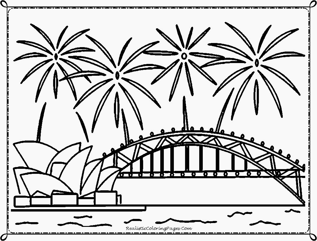 Coloriage d'une fête du Nouvel An avec des éléments festifs