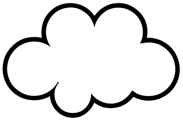 Nuage souriant flottant dans un ciel serein