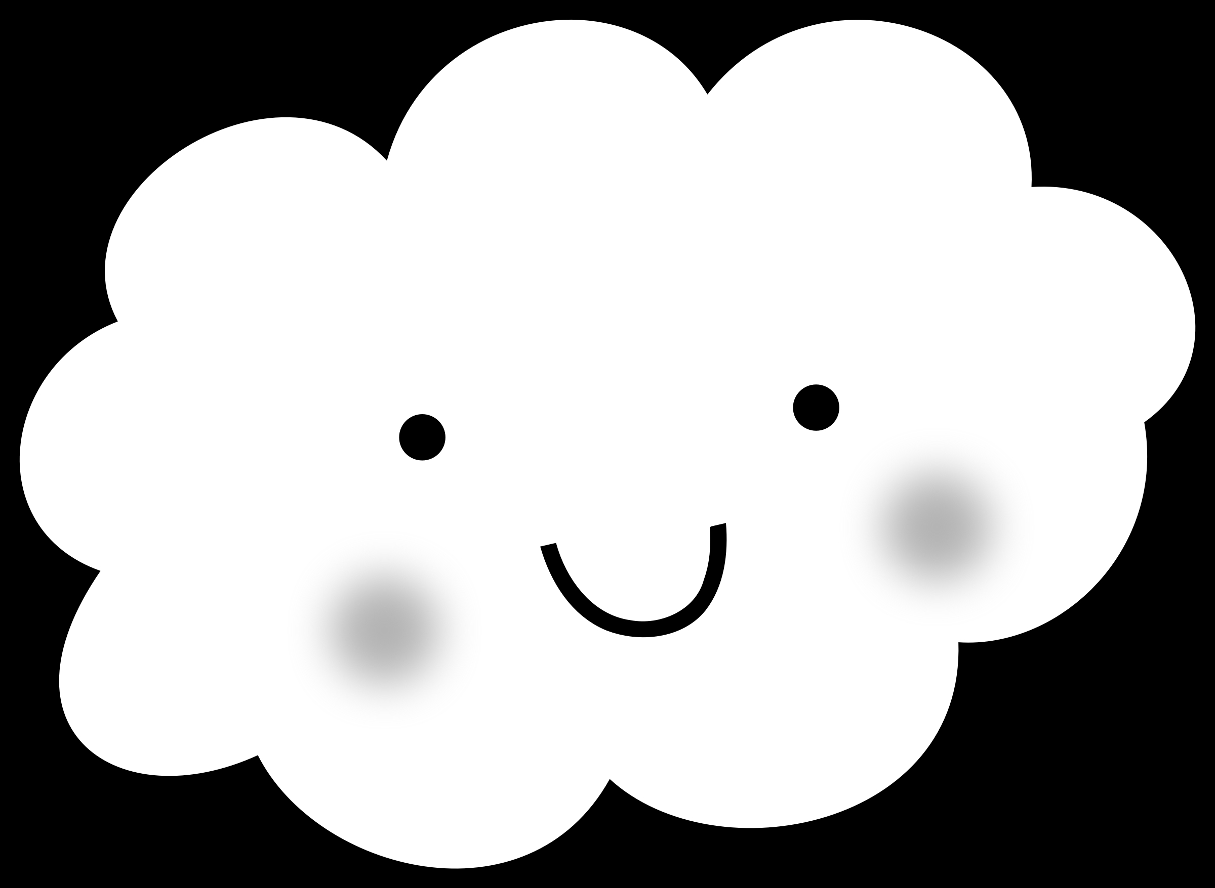 Coloriage d'un nuage souriant dans un ciel ouvert