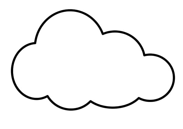 Coloriage d'un nuage doux flottant dans le ciel