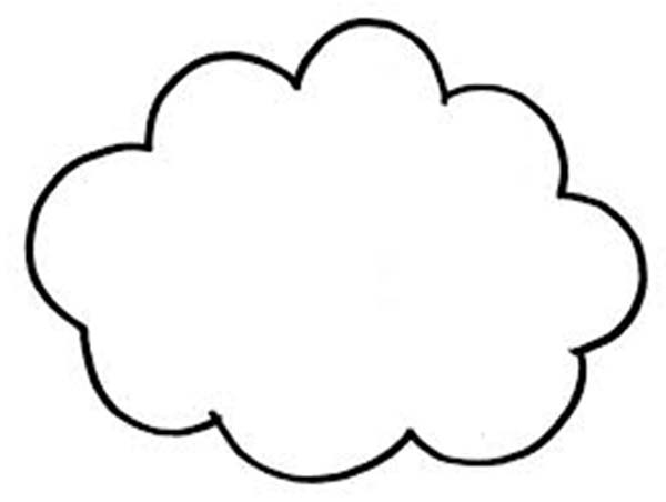 Coloriage d'un nuage souriant flottant dans le ciel