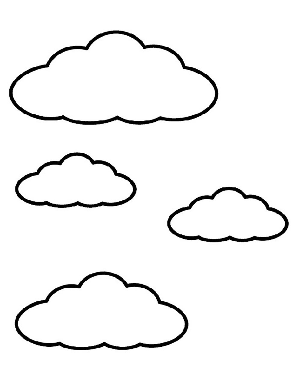 Nuage souriant avec des motifs à colorier