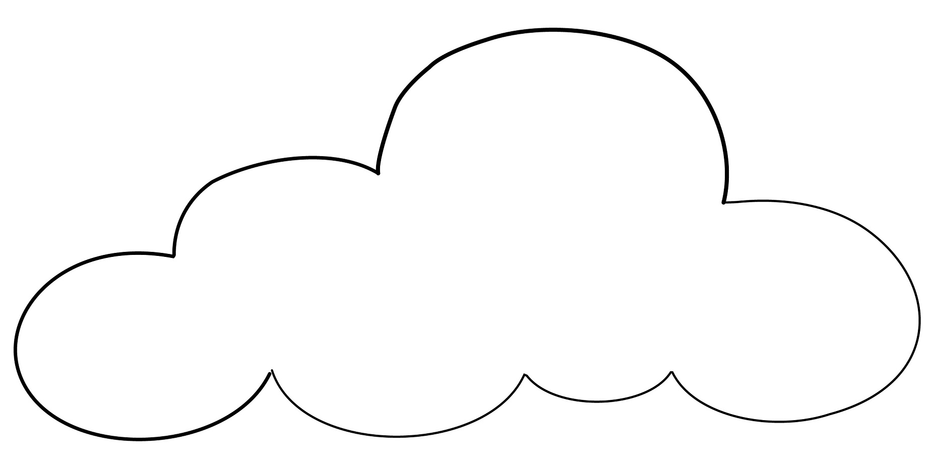 Coloriage d'un nuage dans un ciel serein