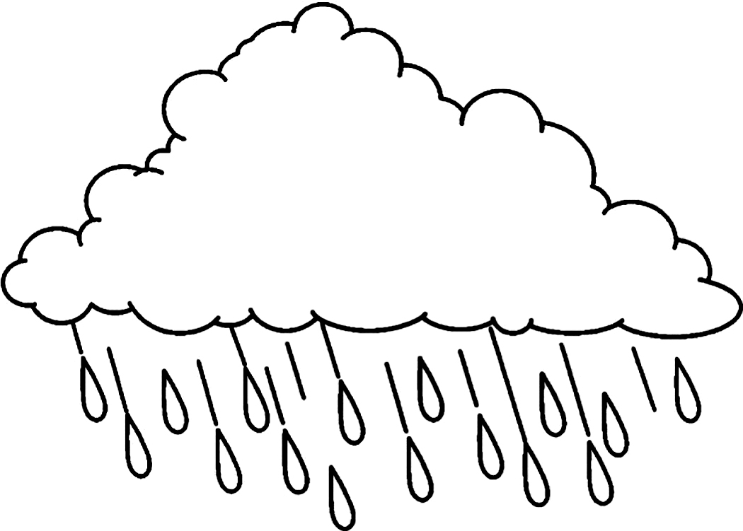 Coloriage d'un nuage souriant dans un ciel ensoleillé