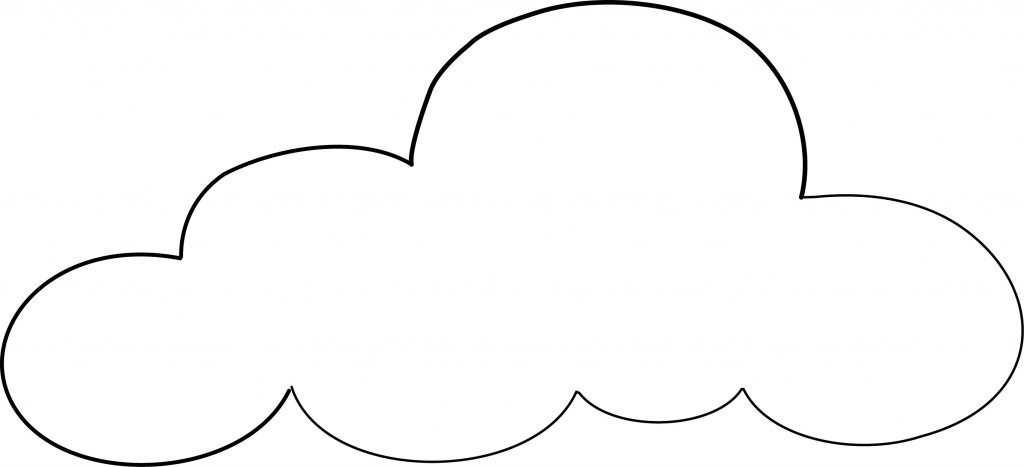 Coloriage d'un nuage souriant flottant dans le ciel
