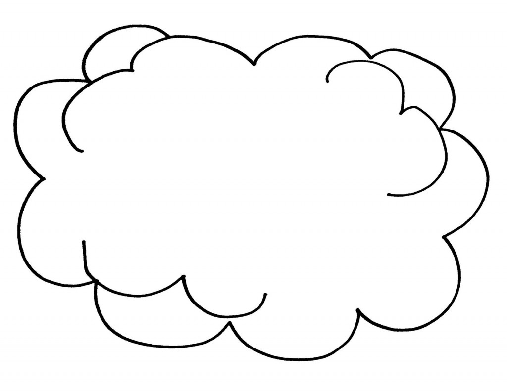 Coloriage d'un nuage souriant sur un fond de ciel