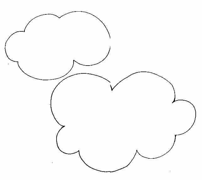 Coloriage d'un nuage souriant flottant dans le ciel