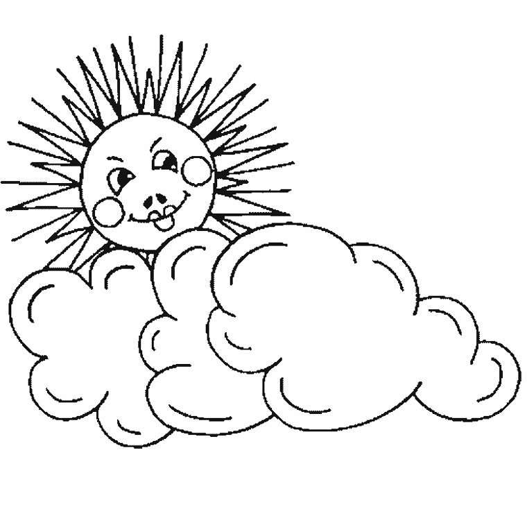 Un nuage souriant flottant dans un ciel paisible