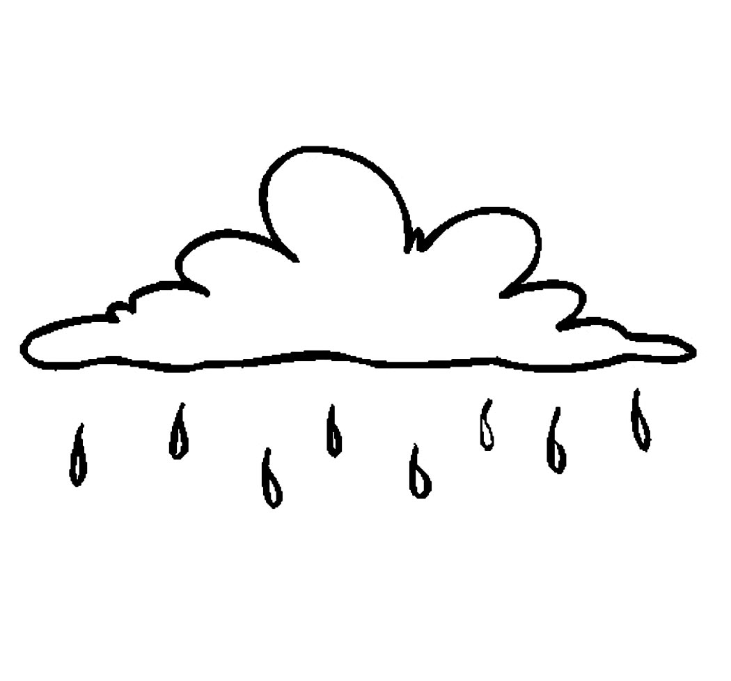 Coloriage d'un nuage souriant dans un ciel ouvert Coloriage d'un nuage souriant dans un ciel ouvert