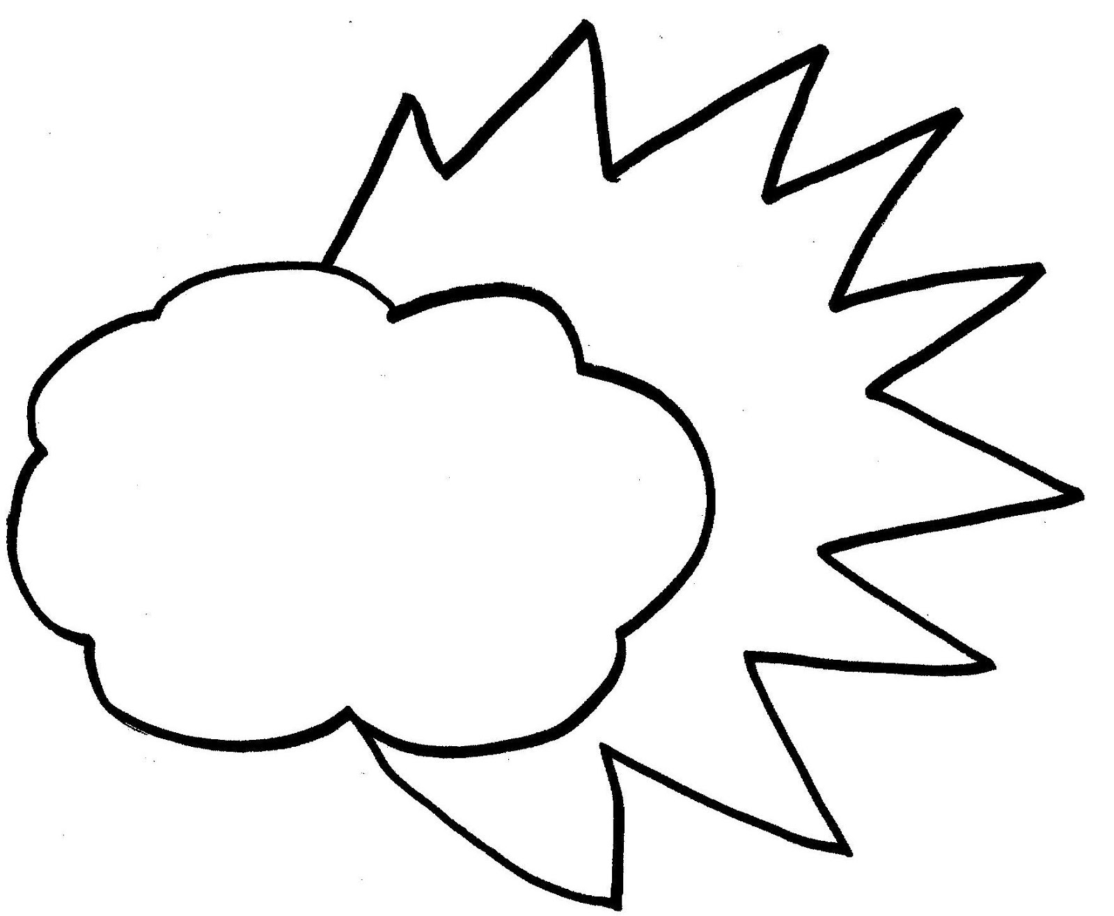 Coloriage d'un nuage souriant flottant dans le ciel