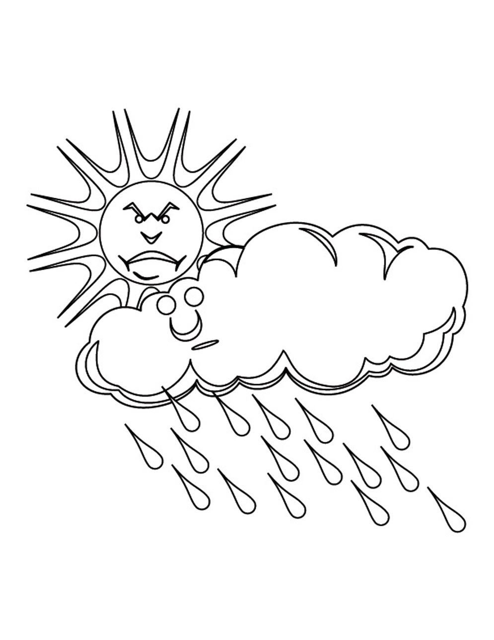 Coloriage d'un nuage avec des motifs variés et des formes douces