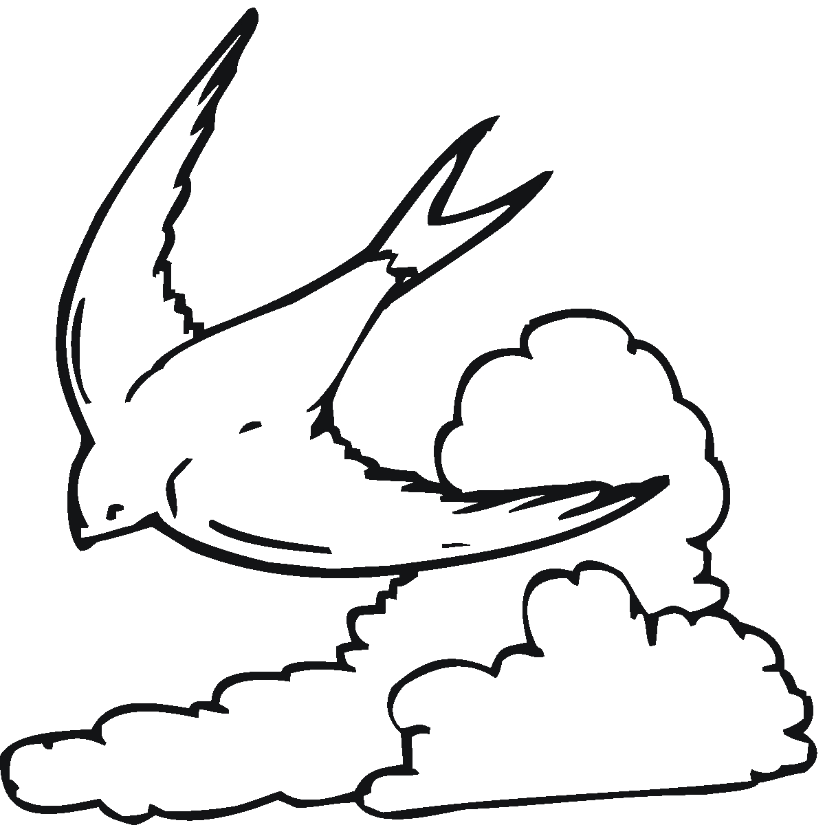 Un nuage souriant flottant dans un ciel dégagé