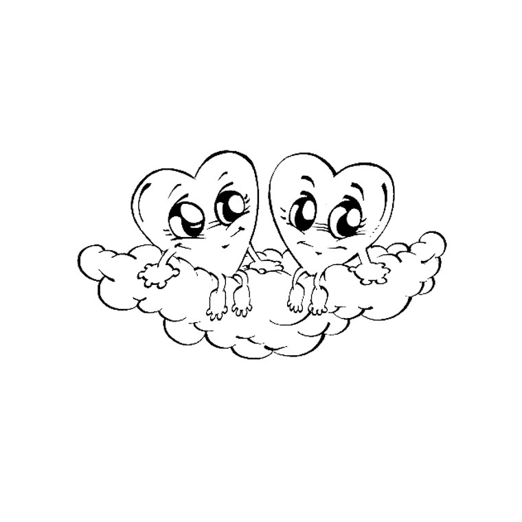 Un nuage souriant flottant paisiblement dans le ciel Un nuage souriant flottant paisiblement dans le ciel