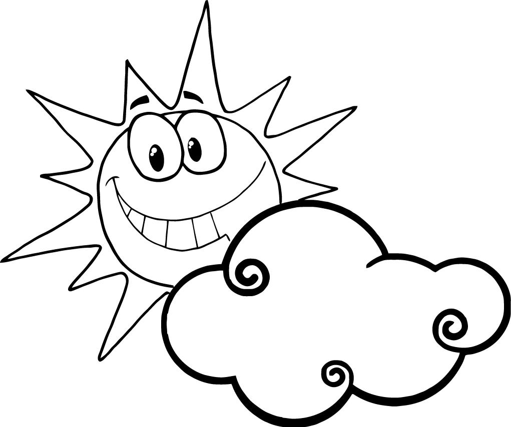 Un nuage souriant flottant dans un ciel paisible
