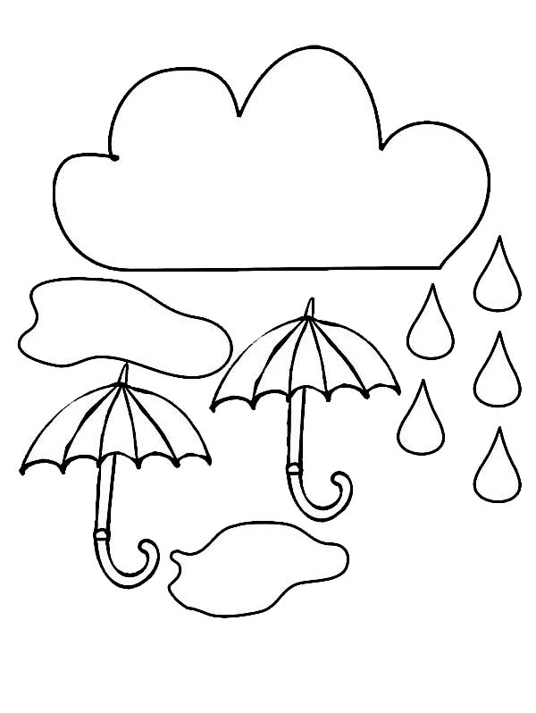 Coloriage de nuages floconneux dans un ciel serein