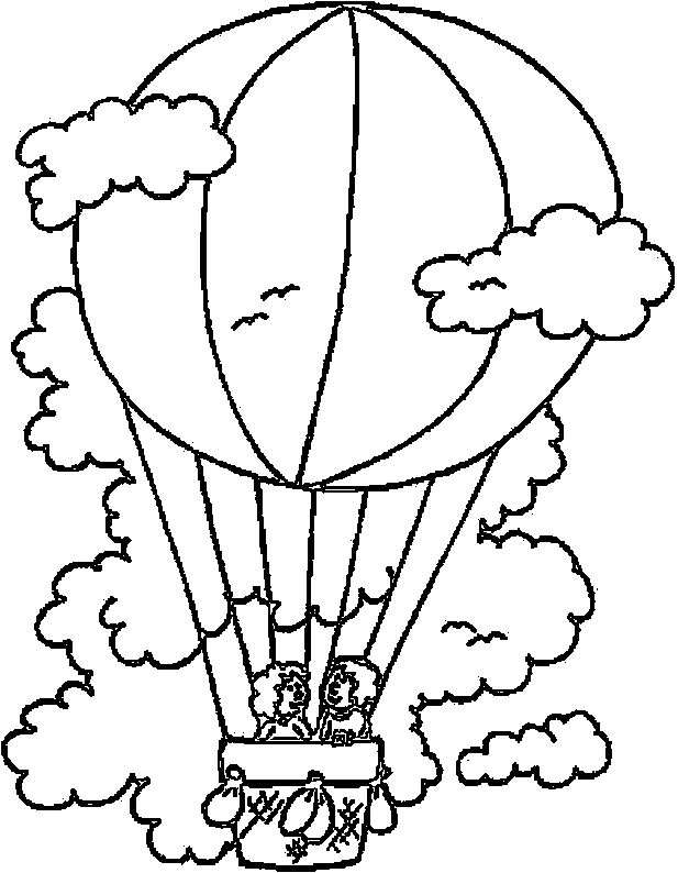Coloriage d'un nuage souriant dans un ciel ouvert Coloriage d'un nuage souriant dans un ciel ouvert