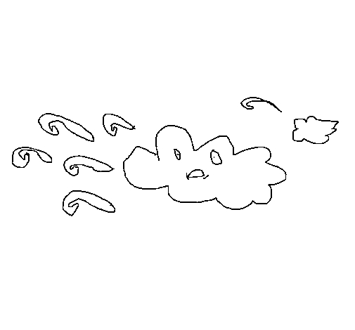 Un nuage souriant flottant dans un ciel serein