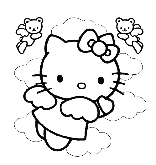 Coloriage d'un nuage souriant flottant dans le ciel