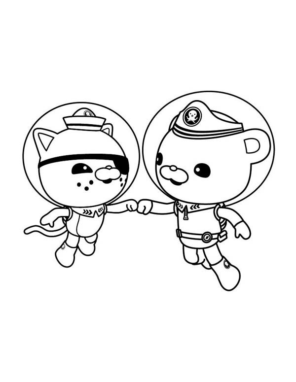 Les Octonauts en mission sous-marine avec un fond marin