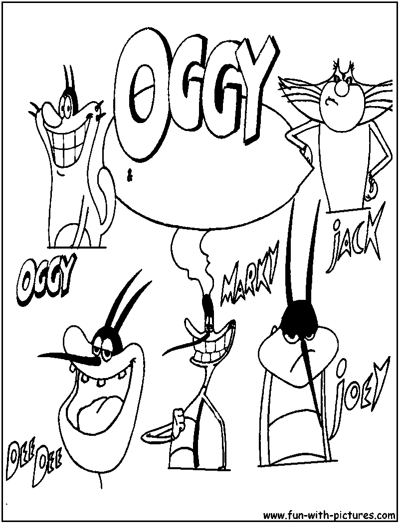 Oggy et les cafards en pleine action dans leur cuisine