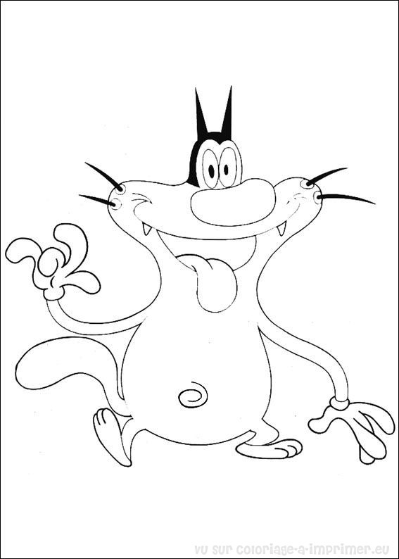 Oggy et les cafards dans une scène de comédie animée