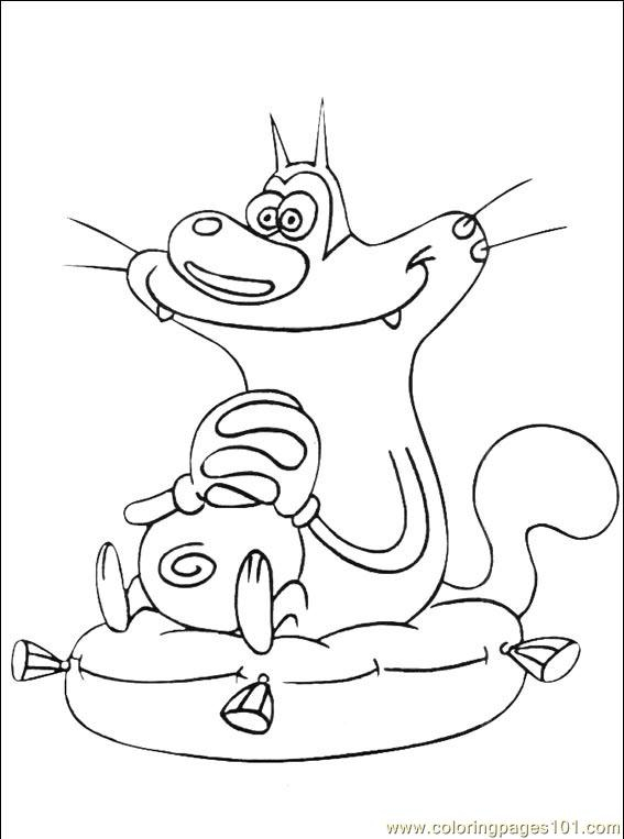 Oggy et les cafards dans une scène de comédie animée
