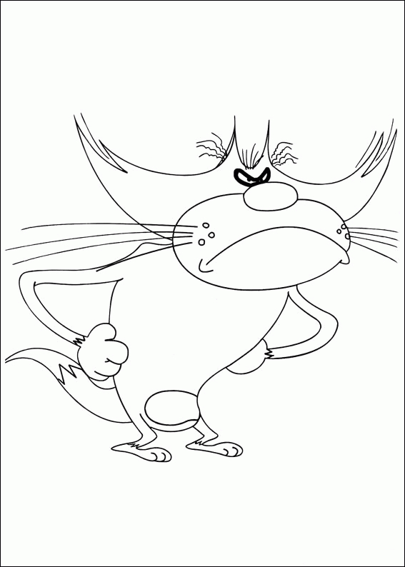 Oggy et les cafards en pleine aventure dans un décor animé