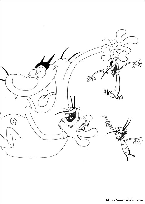 Oggy et les cafards en pleine action dans une cuisine animée