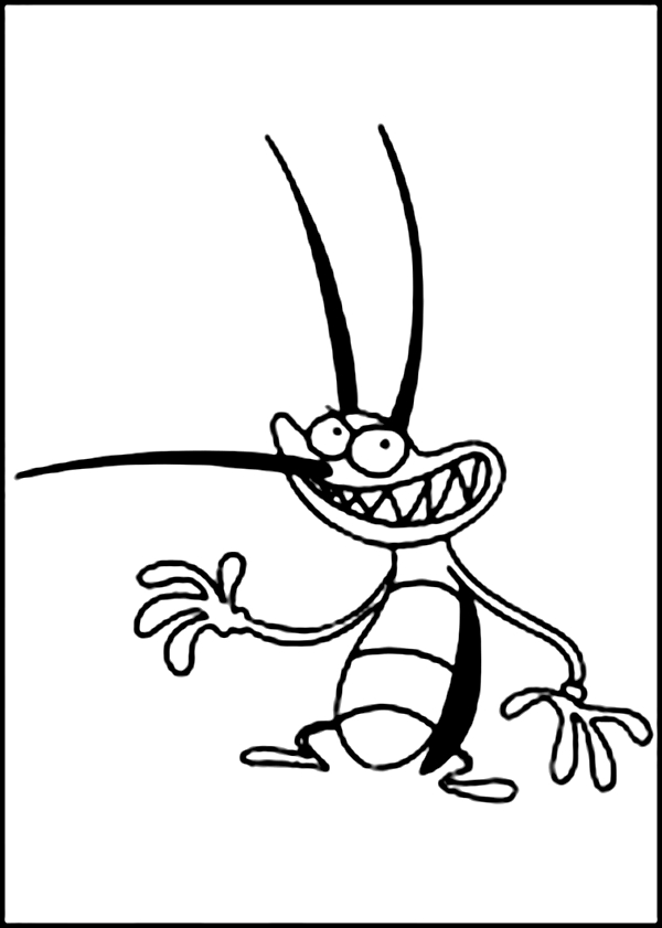 Oggy et les cafards dans une scène comique de poursuite Oggy et les cafards dans une scène comique de poursuite