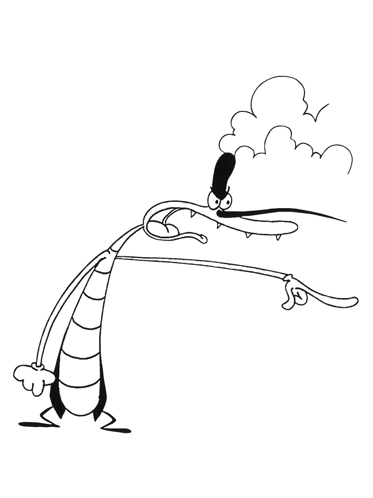 Oggy et les cafards en plein jeu dans un décor animé