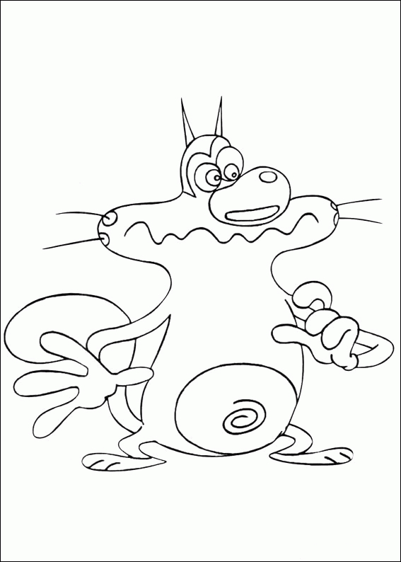 Oggy et les cafards dans une scène de comédie animée