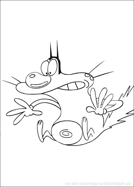Oggy et les cafards à la recherche de nourriture dans la cuisine