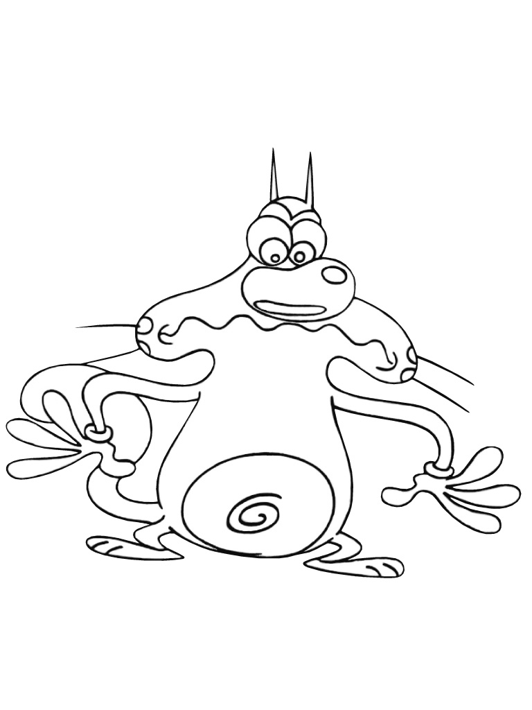 Oggy et les cafards dans une scène de jeu en plein air