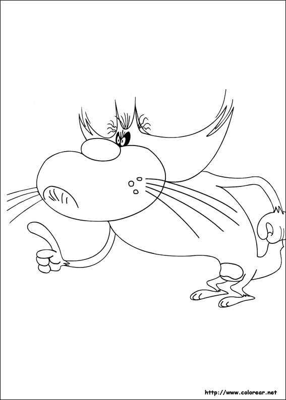 Oggy et les cafards en pleine aventure sur une table