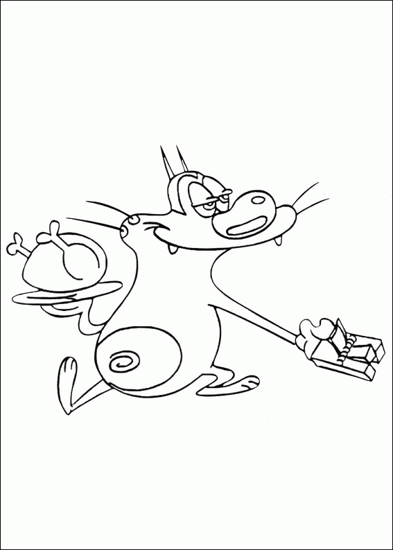 Oggy et les cafards dans une scène de chaos amusant
