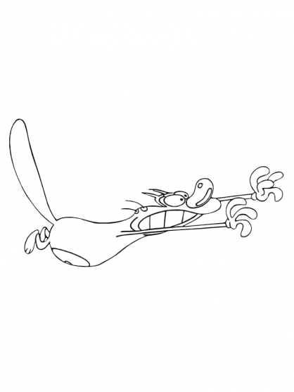 Oggy et les cafards dans une scène de comédie animée