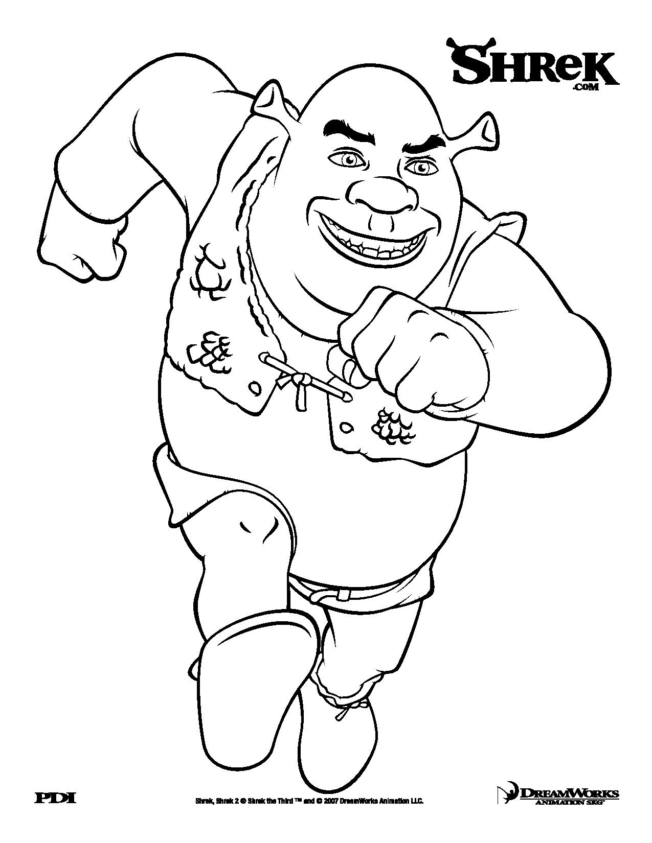 Un ogre joyeux entouré d'arbres et de fleurs