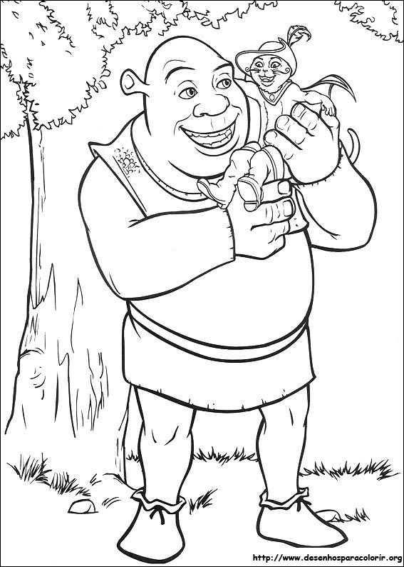 Un ogre jovial entouré d'éléments naturels
