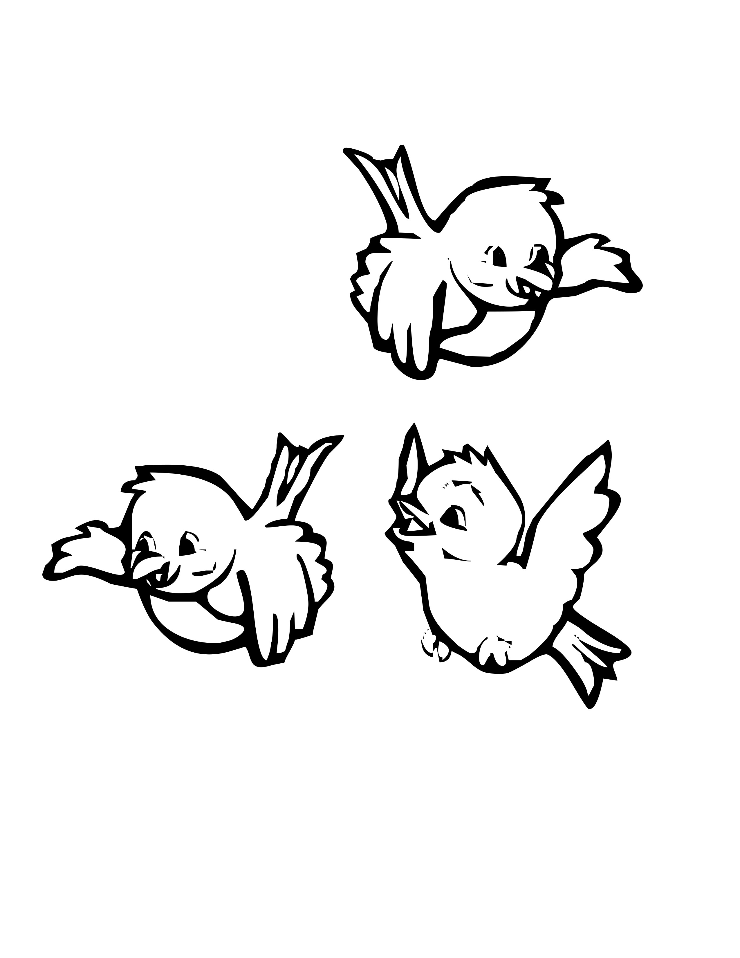 Coloriage d'oiseaux perchés sur des branches d'arbres